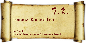 Tomecz Karmelina névjegykártya